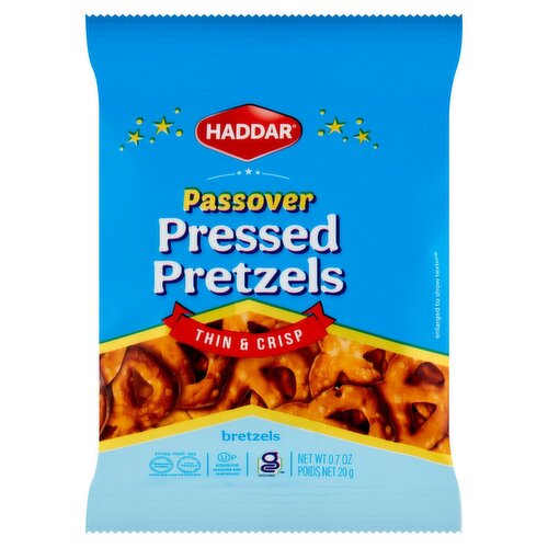 Haddar Thin & Crisp Passover Pressed Pretzels, 0.7 oz