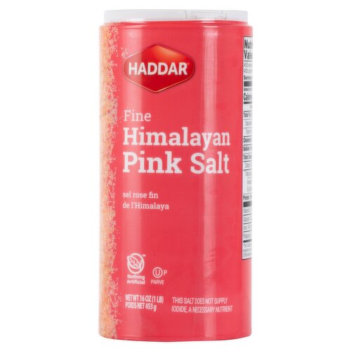 Haddar Fine Himalayan Pink Salt, 16 oz