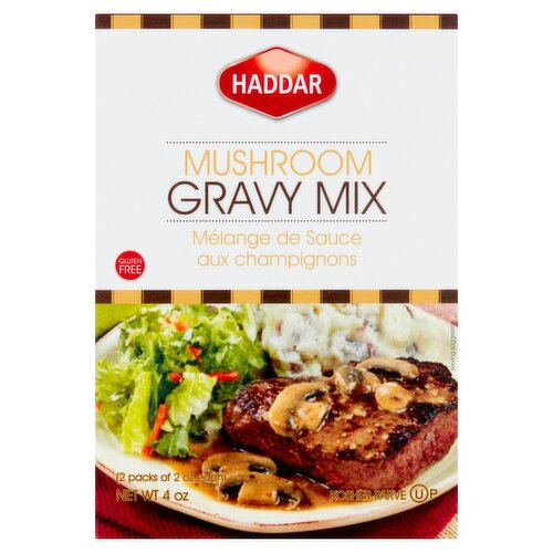 Haddar Mushroom Gravy Mix, 2 oz, 2 count