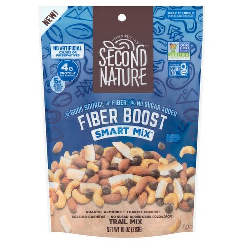 Second Nature Smart Mix Fiber Boost Trail Mix, 10 oz