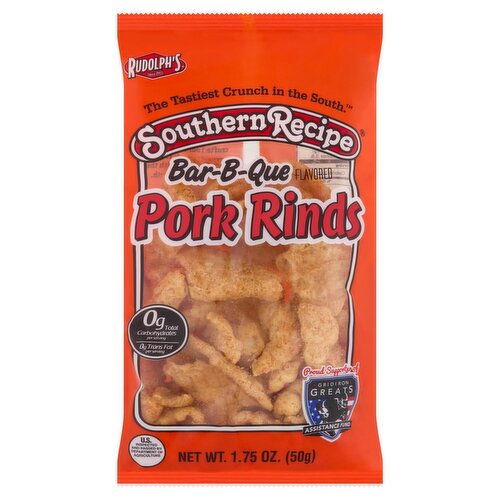 Rudolph's Southern Recipe Bar-B-Que Flavored Pork Rinds 1.75 oz
