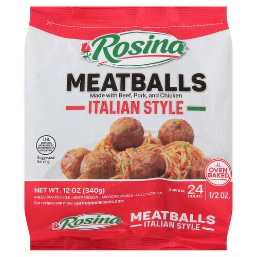 Rosina Italian Style Meatballs, 12 oz