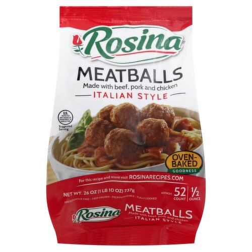 Rosina Italian Style Meatballs, 26 oz