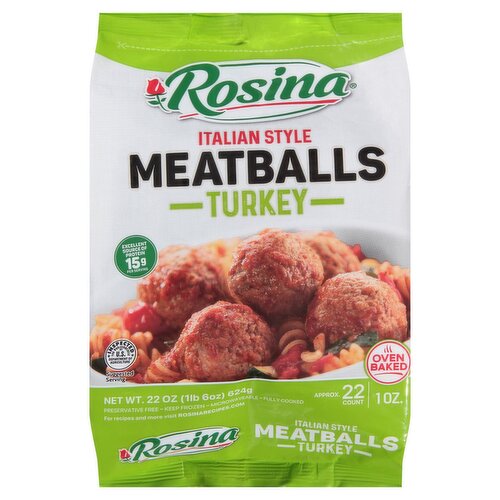 Rosina Italian Style Turkey Meatballs, 22 oz