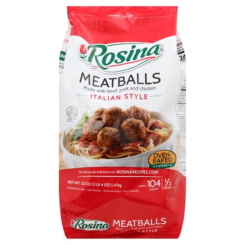 Rosina Italian Style Meatballs, 52 oz