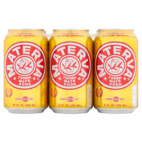 Materva Yerba Mate Soda, 12 fl oz, 6 count