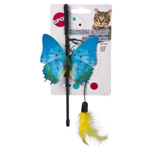 Spot Fluttering Butterfly Mini Teaser Wand Cat Toy