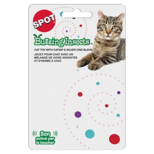 Spot Buzzing Insects Cat Toy with Catnip & Silver Vine Blend