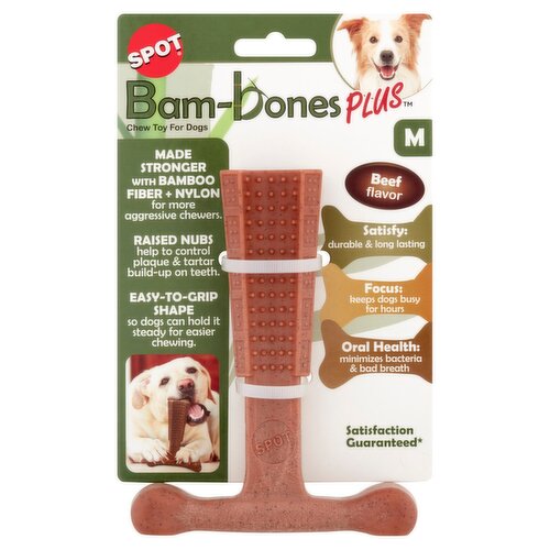 Spot Bam-bones Plus 6" Beef Flavor Chew Toy for Dogs, M