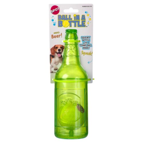Spot Ball in a Bottle Rubber Dog Toy