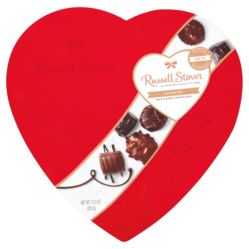 Russell Stover Assorted Milk & Dark Chocolates, 17 count, 10.0 oz