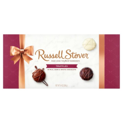 Russell Stover Truffles in Milk, Dark & White Chocolate, 17 count, 9.4 oz