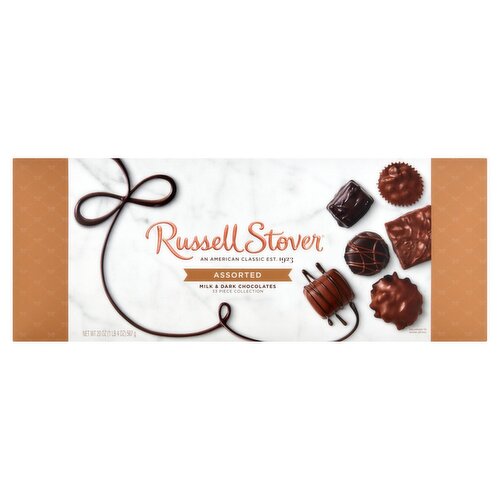 Russell Stover Assorted Milk & Dark Chocolates Collection, 33 count, 20 oz