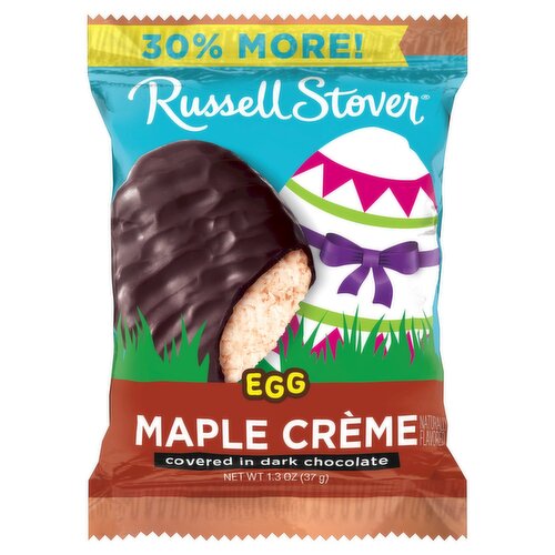 Russell Stover Maple Crème Egg Covered in Dark Chocolate, 1.3 oz