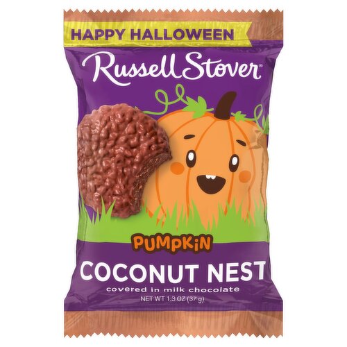 Russell Stover Pumpkin Coconut Nest Covered in Milk Chocolate, 1.3 oz