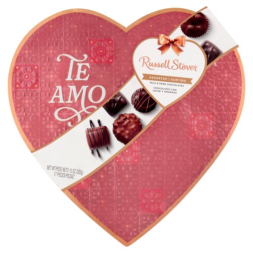 Russell Stover Assorted Milk & Dark Chocolates, 17 count, 10 oz