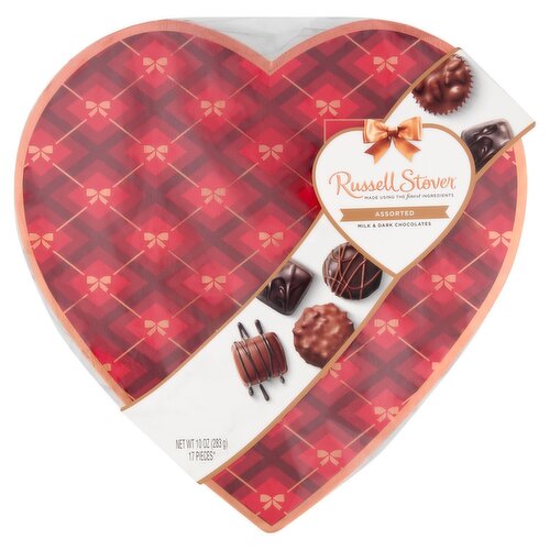 Russell Stover Assorted Milk & Dark Chocolates, 17 count, 10 oz