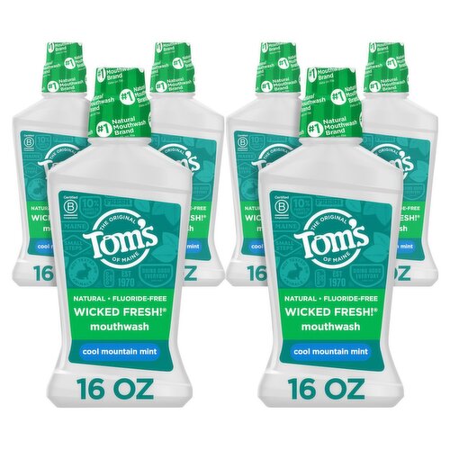 Tom's of Maine Wicked Fresh! Cool Mountain Mint Mouthwash, 16 fl oz