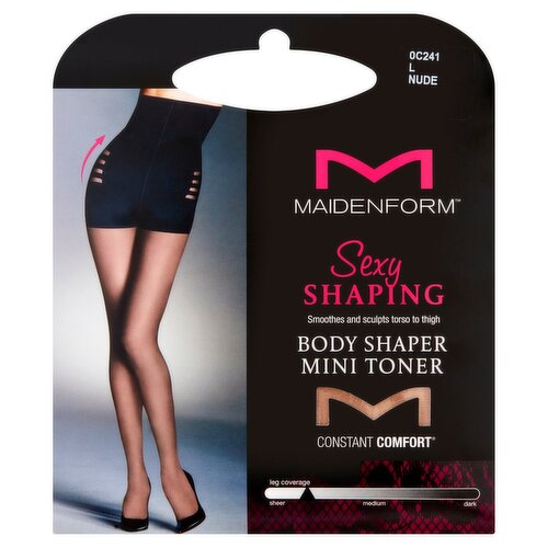 Maidenform Nude Sexy Shaping Mini Toner Body Shaper, L