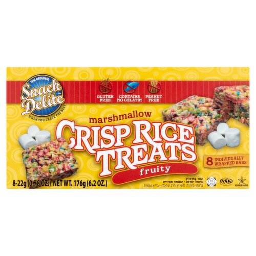 Snack Delite Marshmallow Fruity Crisp Rice Treats, 0.78 oz, 8 count