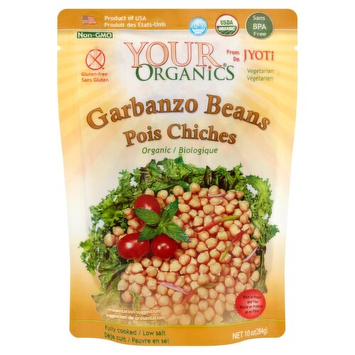 Jyoti Your Organics Organic Garbanzo Beans, 10 oz