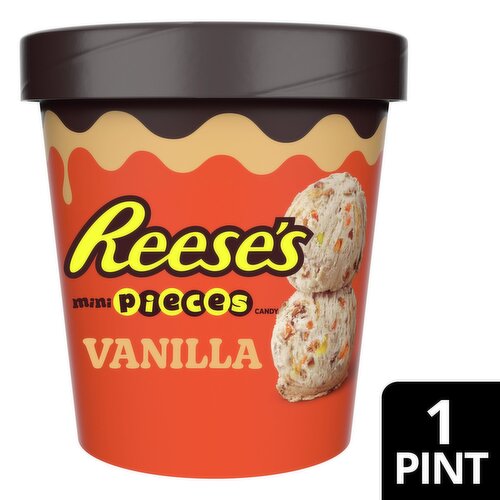 Breyers Vanilla Mini Pieces Candy Light Ice Cream, 1 pint