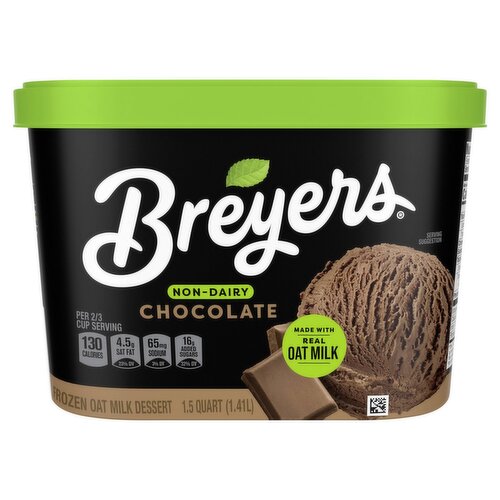 Breyers Non-Dairy Chocolate Frozen Oat Milk Dessert, 1.5 quart