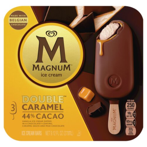 Magnum Double Caramel Ice Cream Bars, 3 count, 9.12 oz