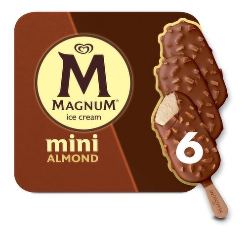 Magnum Mini Almond Ice Cream Bars, 6 count 11.1 fl oz