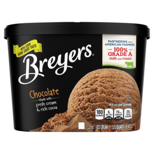 Breyers Chocolate Ice Cream, 1.5 quart