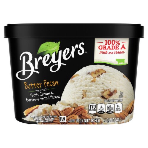 Breyers Butter Pecan Frozen Dairy Dessert, 1.5 quart