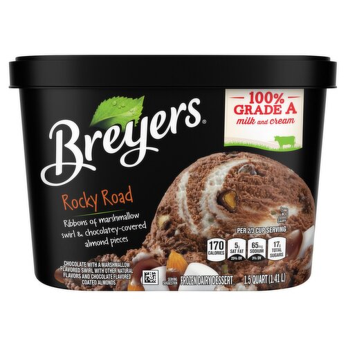 Breyers Rocky Road Frozen Dairy Dessert, 1.5 quart