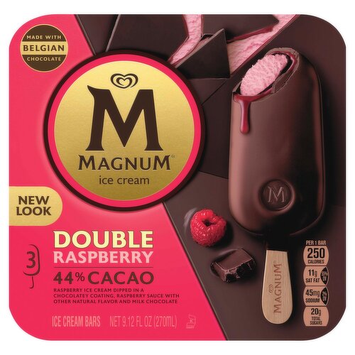 Magnum Ice Cream Bars Double Raspberry 9.12 oz , 3 Count