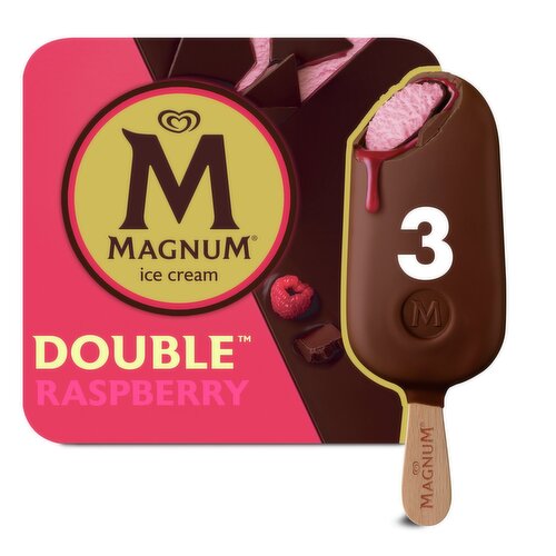 Magnum Double Raspberry Ice Cream Bars, 3 count, 9.12 fl oz