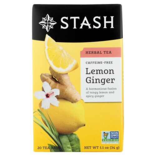 STASH Lemon Ginger Herbal Tea Bags, 20 count, 1.1 oz