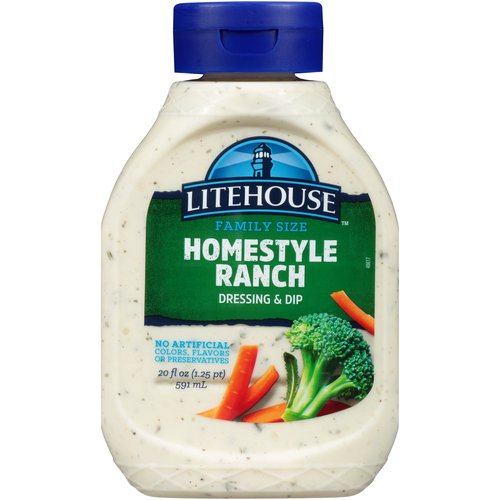 Litehouse Homestyle Ranch Dressing & Dip Family Size, 20 fl oz