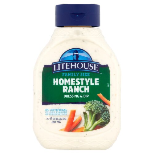 Litehouse Homestyle Ranch Dressing & Dip Family Size, 20 fl oz