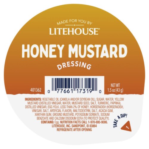 Litehouse Honey Mustard Dressing, 1.5 oz