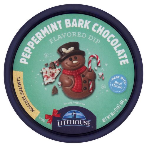 Litehouse Peppermint Bark Chocolate Flavored Dip Limited Edition, 16 oz