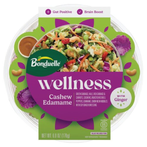 Bonduelle Wellness Cashew Edamame with Ginger Salad, 6.0 oz