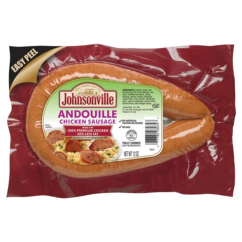 Johnsonville Andouille Chicken Sausage, 12 oz