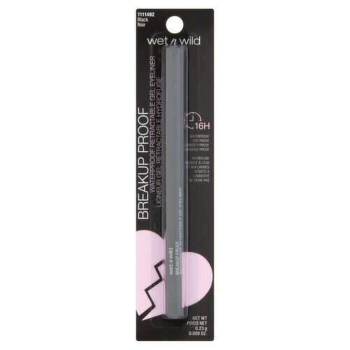 Wet n Wild Black 1111492 Waterproof Retractable Gel Eyeliner, 0.008 oz