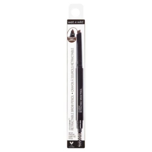 Wet n Wild Ultimate Brow 626A Ash Brown Retractable Brow Pencil, 0.007 oz