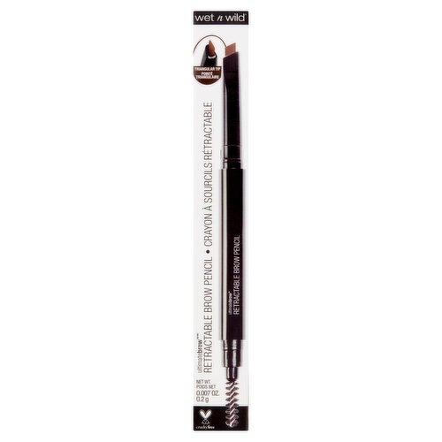 Wet n Wild Ultimatebrow 627A Medium Brown Retractable Brow Pencil, 0.007 oz