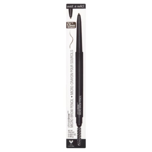 Wet n Wild Ultimate Brow 649A Deep Brown Micro Brow Pencil, 0.002 oz