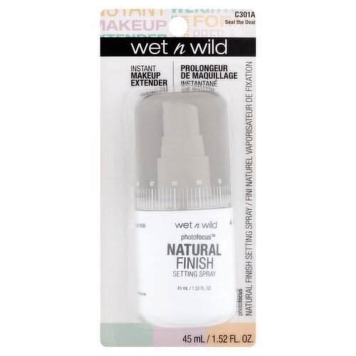 Wet n Wild Photofocus C301A Seal the Deal Natural Finish Setting Spray, 1.52 fl oz