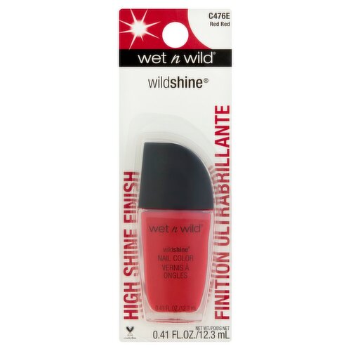 Wet n Wild Wildshine C476E Red Red Nail Color, 0.41 fl oz