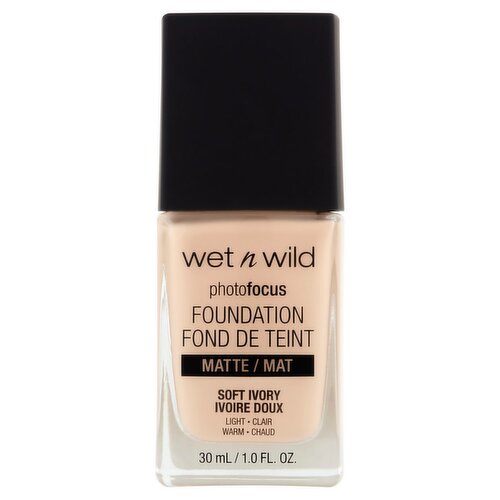 Wet n Wild Photo Focus 362C Soft Ivory Light Warm Matte Foundation, 1.0 fl oz