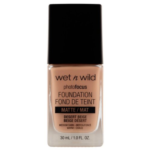 Wet n Wild Photofocus Matte 372C Desert Beige Foundation, 1.0 fl oz