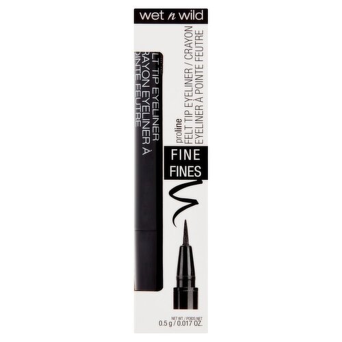 Wet n Wild Proline 875B Black Felt Tip Eyeliner, 0.017 oz